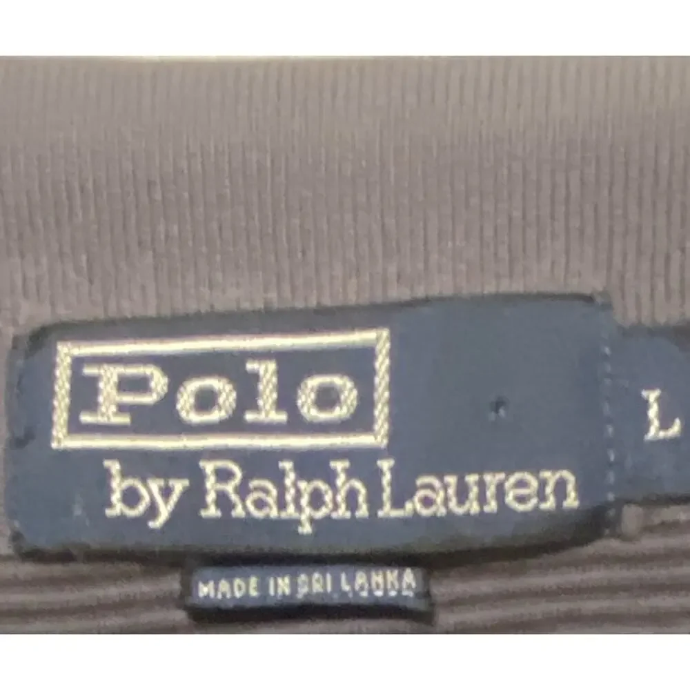 Vintage Polo by Ralph Lauren Polo Shirt Men’s Large Gray Striped Short Sleeve